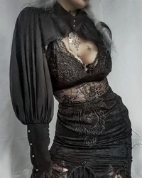 Bela Women's Bolero Jacket | Lightweight Polyester, Gothic Style 1