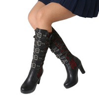 Bella Women's Black Knee High Boots | Vegan Leather, Bold Design 5
