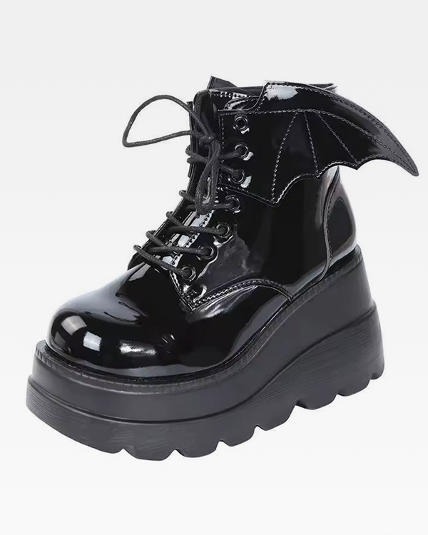 Bree Women's Black Ankle Boots | Vegan Leather, Chunky Platform 0
