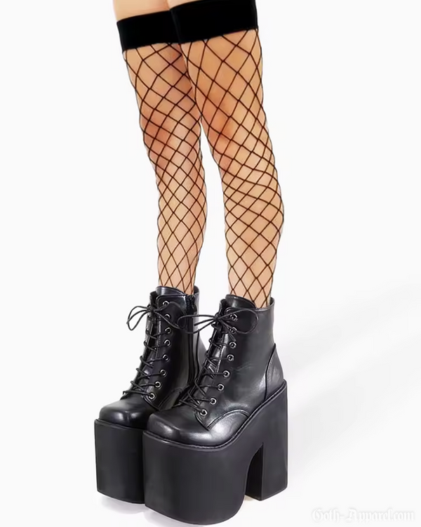 Cleo Women's Black Platform Boots | Vegan Leather, Chunky Heel 1