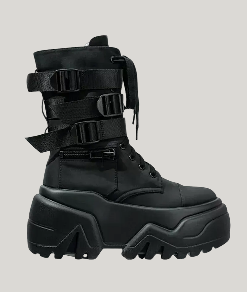 Cleo Women's Combat Boots | Vegan Leather, Chunky Sole 0
