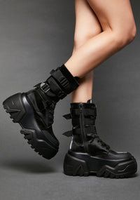 Cleo Women's Combat Boots | Vegan Leather, Chunky Sole 02
