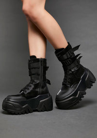 Cleo Women's Combat Boots | Vegan Leather, Chunky Sole 04