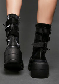 Cleo Women's Combat Boots | Vegan Leather, Chunky Sole 05