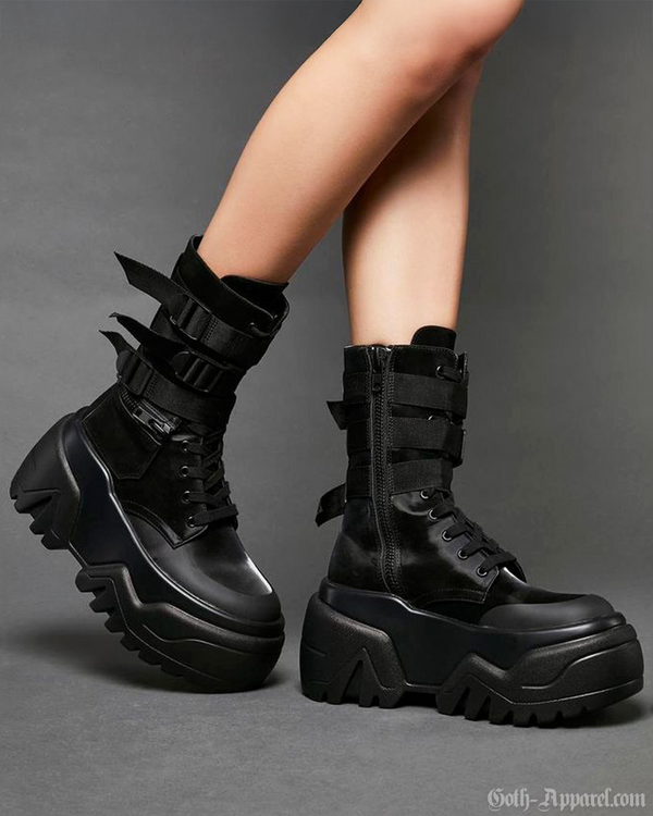 Cleo Women's Combat Boots | Vegan Leather, Chunky Sole 1
