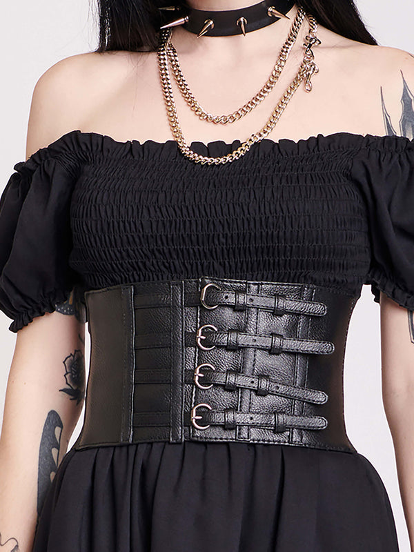 Cora Women's Corset Belt | Vegan Faux Leather, Adjustable Fit 0