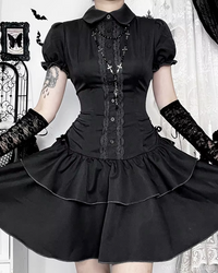 Gina Women's Gothic Dress | Lace Detailing, Structured Fit 2