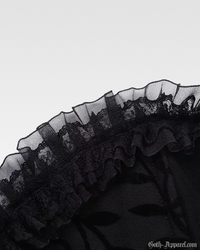 Gina Women's Gothic Dress | Lace Overlay, High-Low Design 7