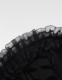 Charlotte Women's Gothic Dress | Lace Overlay, High-Low Design