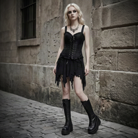 Gothic Platform Boots – Lace-Up & Zip Wedge Boots | Alt Baddie Style 1
