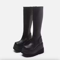 Gothic Platform Boots – Lace-Up & Zip Wedge Boots | Alt Baddie Style 8