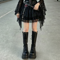Gothic Platform Boots – Lace-Up & Zip Wedge Boots | Alt Baddie Style 9