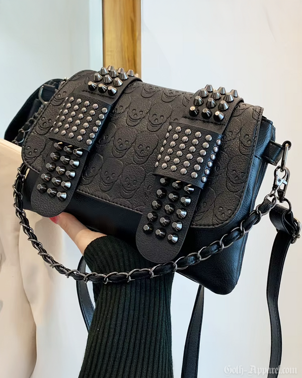 Gothic Skull Handbag | Vegan Leather, Edgy Design 1