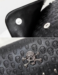 Gothic Skull Women's Purse | Vegan Leather, Edgy Design 5