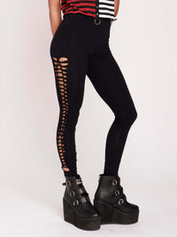 Lara Women's Leggings | Cotton Blend with Slashed Side Design 2