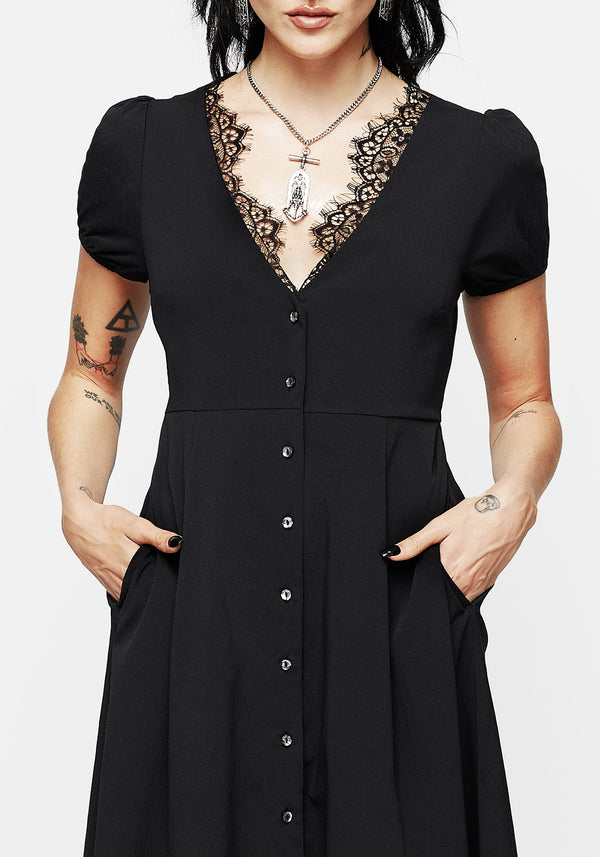 Talia Women's Dress | Floral Lace Fit ‘n’ Flare Midaxi for Summer 1