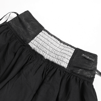 Black Gothic Corset Mini Skirt with Lace-Up Details