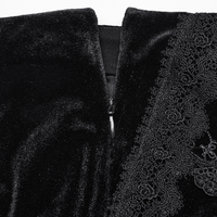Black Gothic Fishtail Skirt – Velvet Lace Mermaid Style
