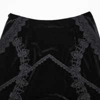 Black Gothic Fishtail Skirt – Velvet Lace Mermaid Style