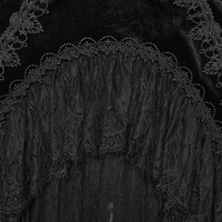 Black Gothic Fishtail Skirt – Velvet Lace Mermaid Style