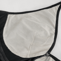 Black Gothic One-Piece Swimsuit with Metal Details