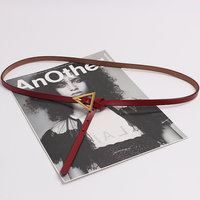 PU Leather Women's Belt with Metal Triangle Buckle – Adjustable
