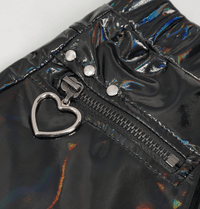 Women's Black PU Leather Slim Pants – Gothic Punk Style