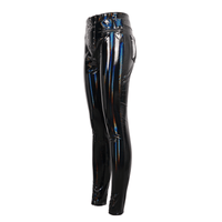 Women's Black PU Leather Slim Pants – Gothic Punk Style