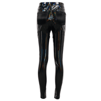 Women's Black PU Leather Slim Pants – Gothic Punk Style