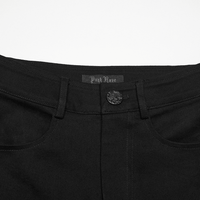 Black Gothic Lace Denim Flared Pants for Women