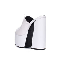 Genuine Leather Women's Platform Sandals – 8cm Heel