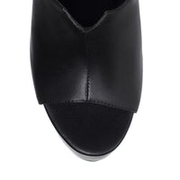 Genuine Leather Women's Platform Sandals – 8cm Heel