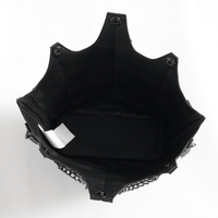Black Gothic Chain Shoulder Bag | Crown Design Punk Tote
