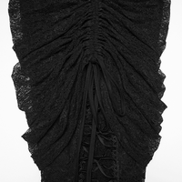 Black Lace Flared Pants Women Gothic Alternative Fashion