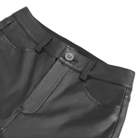 Black Faux Leather Lace Up Pants for Women – Gothic Punk Style