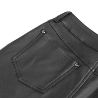 Black Faux Leather Lace Up Pants for Women – Gothic Punk Style