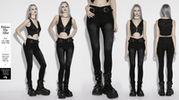 Women's Gothic Jacquard Denim Skinny Jeans – Dark Castle Pattern