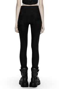 Women's Gothic Jacquard Denim Skinny Jeans – Dark Castle Pattern