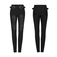 Women's Gothic Jacquard Denim Skinny Jeans – Dark Castle Pattern