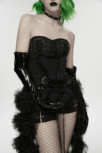 Cotton Gothic Punk Rabbit Doll Body Chain Accessory