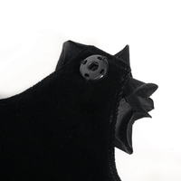 Black Velvet Gothic Rose Shoulder Bag with Pearl Chains