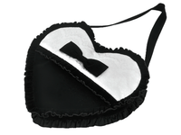 Black Velvet Gothic Lace Bow Crossbody Bag for Women