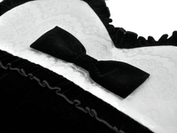 Black Velvet Gothic Lace Bow Crossbody Bag for Women