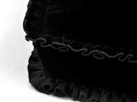 Black Velvet Gothic Lace Bow Crossbody Bag for Women