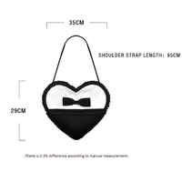 Black Velvet Gothic Lace Bow Crossbody Bag for Women