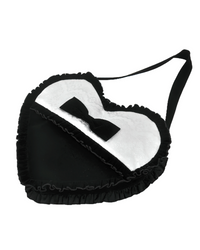 Black Velvet Gothic Lace Bow Crossbody Bag for Women