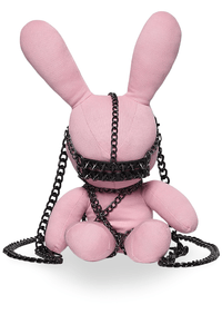 Punk Rabbit Plush Chain Waist Accessory – Pink Cotton Charm