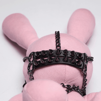 Punk Rabbit Plush Chain Waist Accessory – Pink Cotton Charm