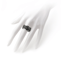 English Pewter Nordic Rune Ring – Silver Gothic Band
