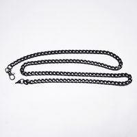 Black Gothic Gourd Crossbody Mini Bag with Chain Strap
